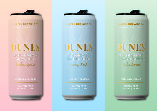 DUNES | Native Peach & Mango Vodka Spritz | 4.0% ABV | Carton (16)