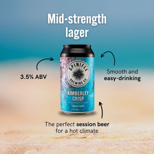 Kimberley Crisp Lager | 3.5% ABV |  Carton (16 cans)