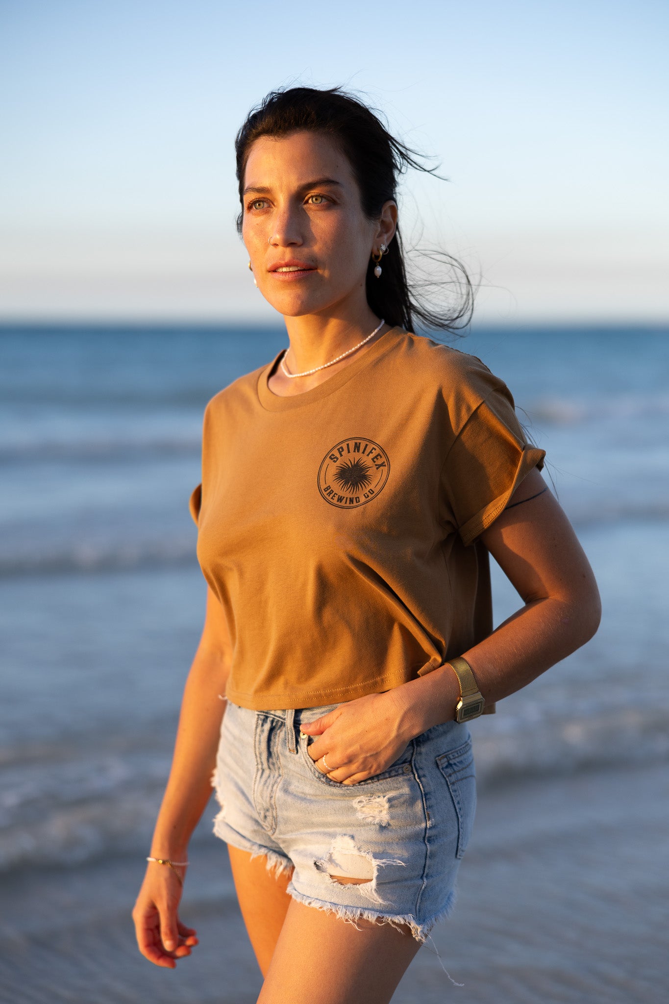 Spinifex Brewery Cable Beach Cropped Tee
