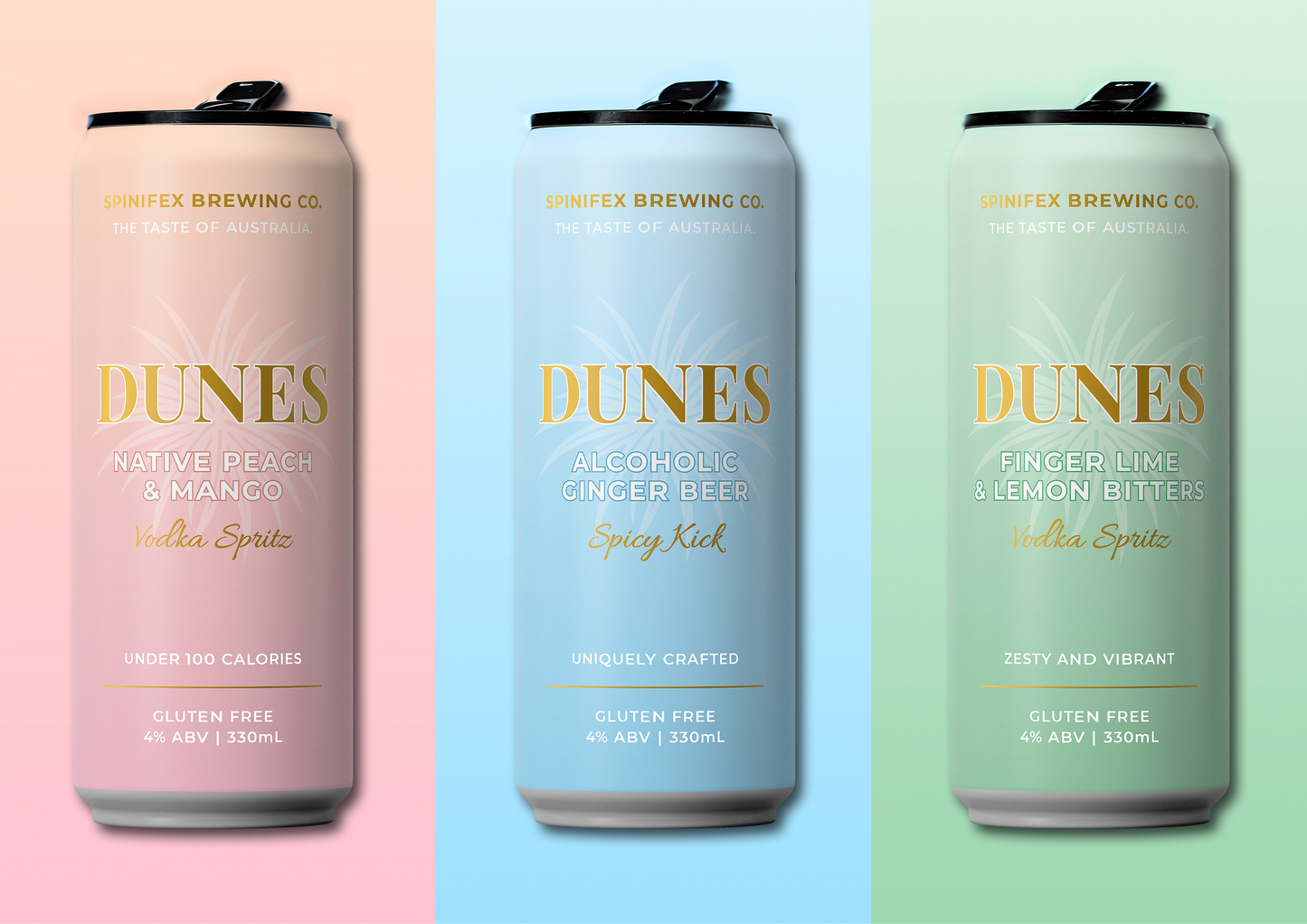 DUNES | Finger Lime & Lemon Bitters Vodka Spritz | 4.0% ABV | Carton (16)