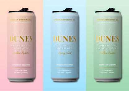 DUNES | Finger Lime & Lemon Bitters Vodka Spritz | 4.0% ABV | Carton (16)