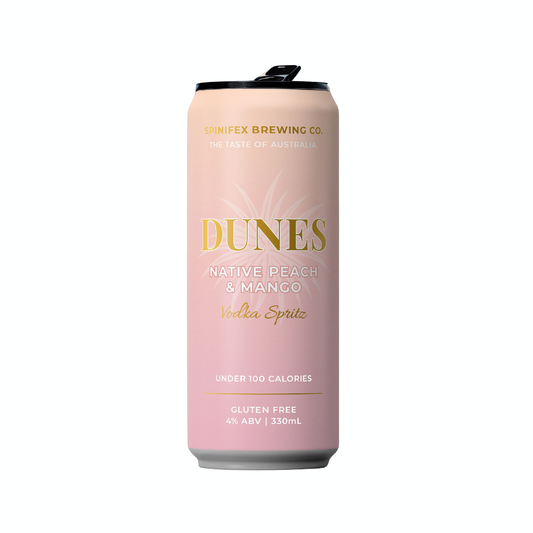 DUNES | Native Peach & Mango Vodka Spritz | 4.0% ABV | Carton (16)