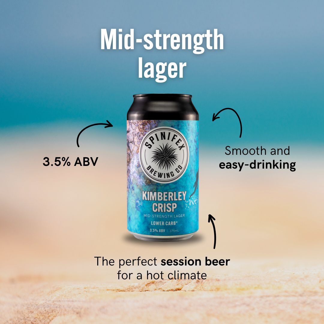 Kimberley Crisp Lager | 3.5% ABV |  Carton (16 cans)